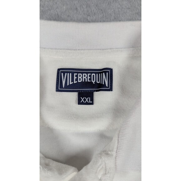 Vilebrequin Men Shirt XXL Terry Cloth Polo Ribbed Collar Tailored Fit‎ Logo - Picture 7 of 14